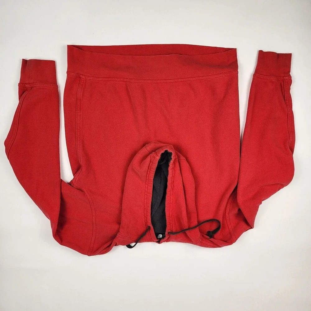 The North Face Hoodie Men Small Red‎ Hiking Trail Hooded Sweatshirt